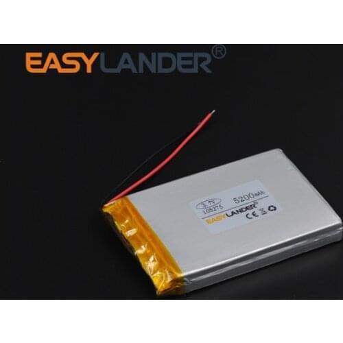 10X52X75mm 3.7V 5200mAh Rechargeable li Polymer Li-ion Battery For GPS PSP MP3 SPeaker DIY PAD Power LED Bluetooth Pen 105275