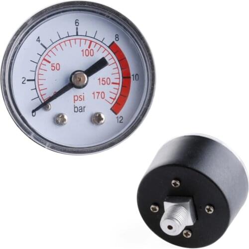 0-12Bar / 0-170PSI Air Compressor Gauge Pneumatic Hydraulic Fluid Pressure Gauge
