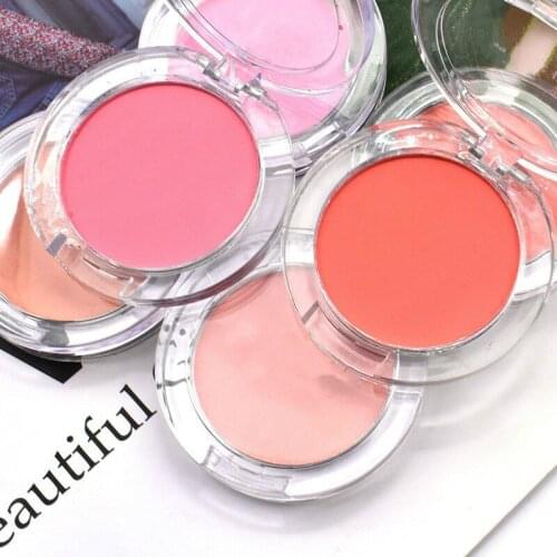 Milk Tea Blush Peach Pallete 6 Colors Face Mineral Pigment Cheek Blusher Powder Makeup Professional Contour Shadow Pink Blusher