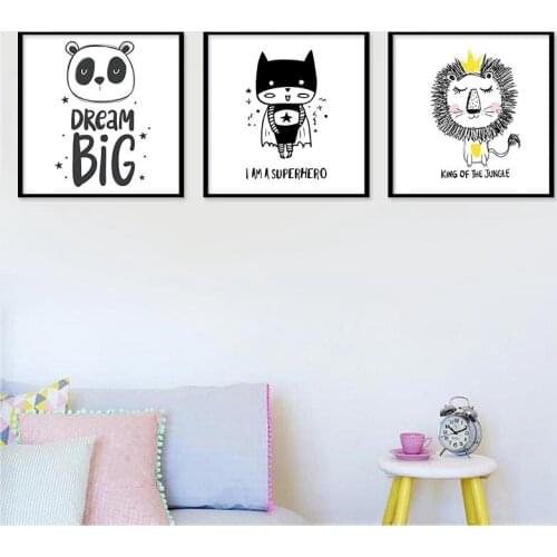Cartoon Animal Love Quotes Cute Bear Deer Poster Print A4 Wall Art Picture Modern Nordic Kids Room Decor No Frame Canvas Painti