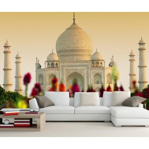 Custom 3d mural Taj Mahal Mosque Agra India photo wallpaper,living room tv sofa wall bedroom restaurant papel de parede