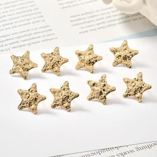 Newest 18mm geometric star shape fashion stud earrings for women diy jewelry earring pendant accessory