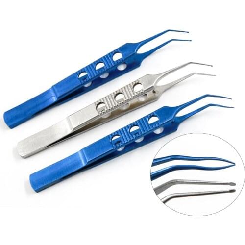 OPHTHALMIC microsurgical instrument Lens Implantation forceps soft flat-handle Dovetail OPHTHALMIC tweezers
