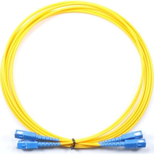 Fiber optic patch cord SC-SC duplex 9/125 2.0mm/3.0mm jumper cable 10pc/lot