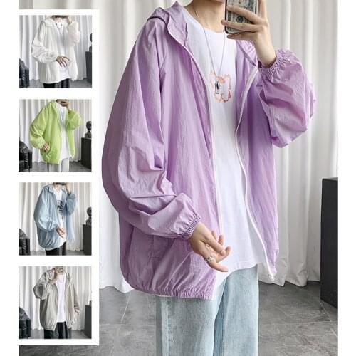 Coat New Fashion Youth Pure Large Size Sunscreen Clothes Solid Color Men And Women With Money Tidal Current Leisure Hot Sale