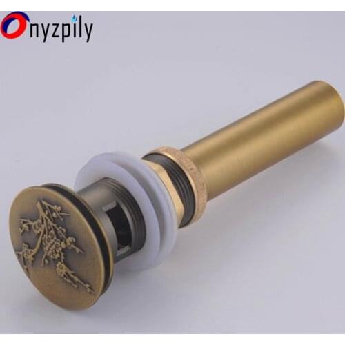 Push Down Pop Up DrainAntique Bass Bass Bathroom Basin Sink Drain with Drain