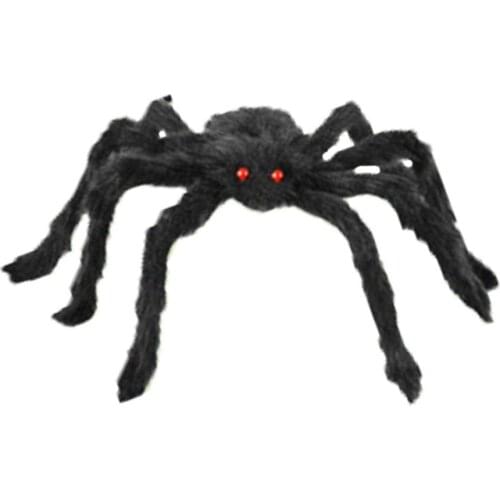 Halloween Decorations Spider Web Plush Tricky Toys Giant Stretchy Horror Terror Party Bar Haunted Halloween Artificial Spider