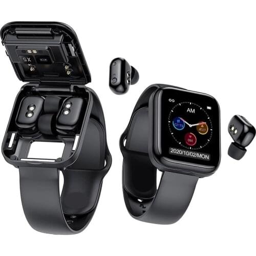Smart Watch X5 TWS Bluetooth Headset Wireless Earphones Two in one 1.54inch Call Music Sports Fashion Smartwatch Android IOS