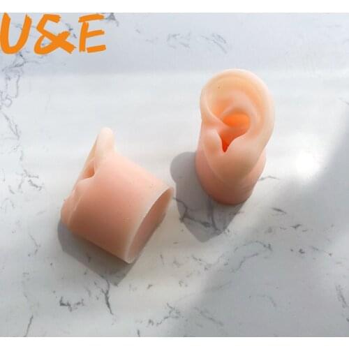 Ear cleaning practice teaching use long ear canal simulation silicone ear model deep ear cleaning learn tools