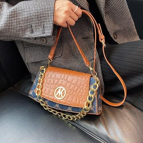 Vintage Designer Flap Shoulder Crossbody Bags for Women Handbags Purses 2021 New Fashion Pathwork Chain Ladies Messenger Bags