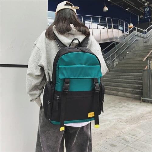 Multi-pocket Waterproof Nylon Backpack Teenage Black Colour Schoolbag High Quality Women Backpacks Leisure Travel Backpack 2020