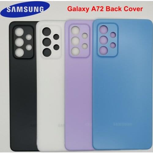 A72 for Samsung Galaxy A72 Back Cover Battery Case Rear Door Housing Cover Replacement For Galaxy a72 A 72 Phone Case + Sticker