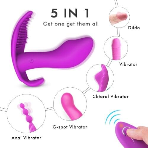 Wearable Butterfly Massaging Wireless Remote Control Vibrator for Women G Spot Clitoral Stimulator Female Masturbation Sex Toy