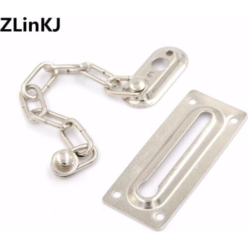 1pc Safety Door Chain Lock And Screws Guard Security Lock Cabinet Locks For DIY Home Door Tool Silver Color