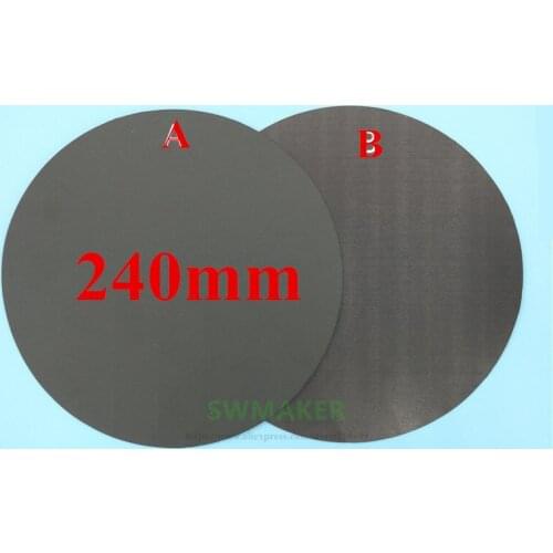 240mm Round Magnetic adhesive Print Bed Tape Print Sticker Build Plate Tape FlexPlate A+B for DIY Kossel/Delta 3D Printer parts
