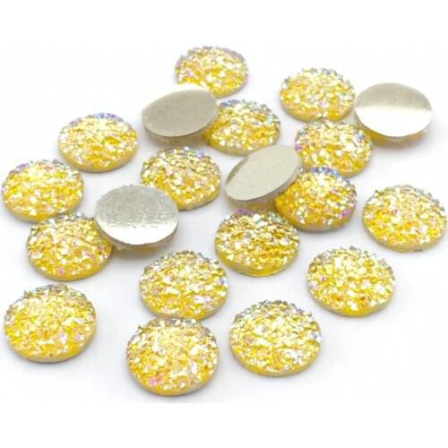 40pcs 12mm Resin Cabochons Round Cameo Flat Back Cabochon Supplies for Jewelry Finding Diy Craft 3