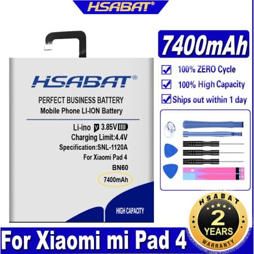 HSABAT BN60 6800mAh Top Capacity Battery for Xiaomi Pad 4 Mipad 4 Tablet PC Batteries