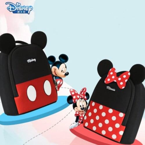 Disney Mickey Minnie cartoon backpack childrens schoolbag anti-lost backpack for boys and girls 3-6 years old fashion schoolbag