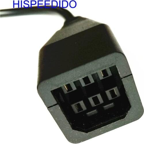 HISPEEDIDO 10 pcs/lot 2-port Black AC Power Supply Cable Converter Adapter Connectors for Microsoft Xbox 360 Slim Game cable