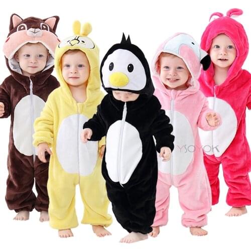 Newborn Romper Baby Boys Girls Jumpsuit Bebe Clothing Toddler Infant Pajamas Winter Baby Clothes Penguin Romper Baby Costume