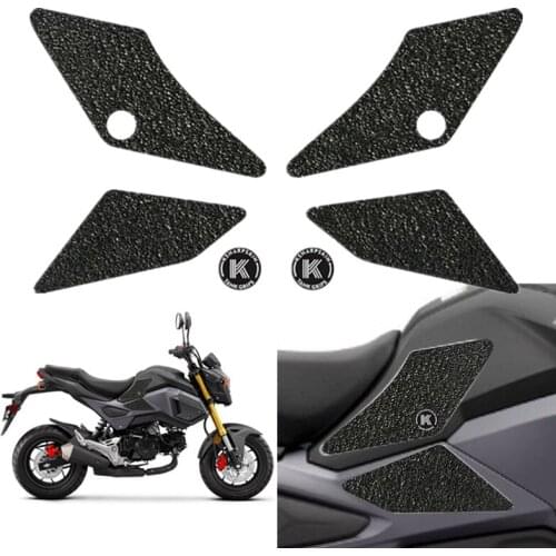 Motorcycle Tank Grip Fuel Decal Sticker Left Right Tank Traction Pad Side Knee Grip Protector Stickers For HONDA MSX 125 GROM