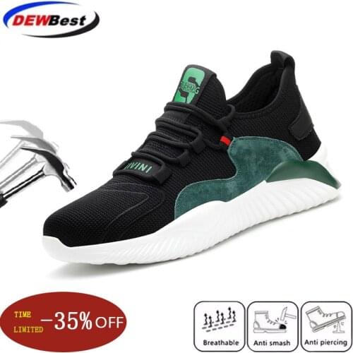 2020 NEW Mens Breathable Safety Shoes Steel Toe Boots Mens Casual Boots Indomitable Work Shoes Puncture Proof Work Sneakers