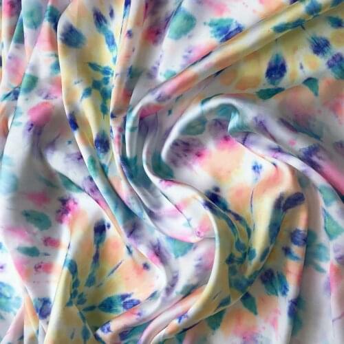 Soft Glossy Chiffon Solid Ombre Slippy Dropping Digital Print Material Shirt Dress Scarf Fabric