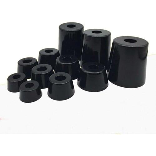 Anti slip furniture legs Feet Black Speaker Cabinet bed Table Box Conical rubber shock pad floor protector Furniture Parts