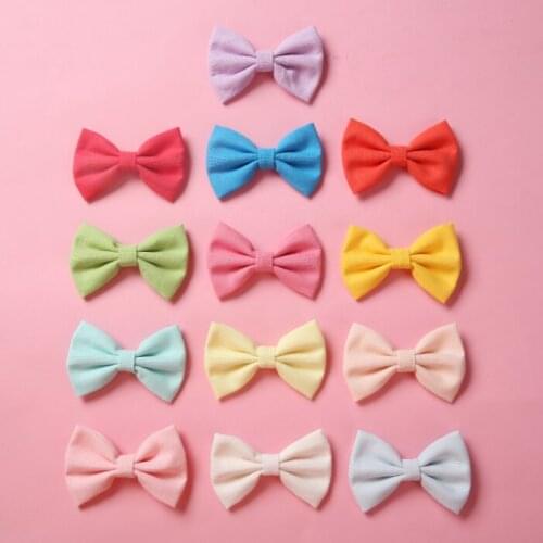 36pc/lot Cotton Bows Nylon Baby Headband,Newborn Solid Hair Bow Nylon Headband or Hair Clips for Toddler Girls Hair Accessories