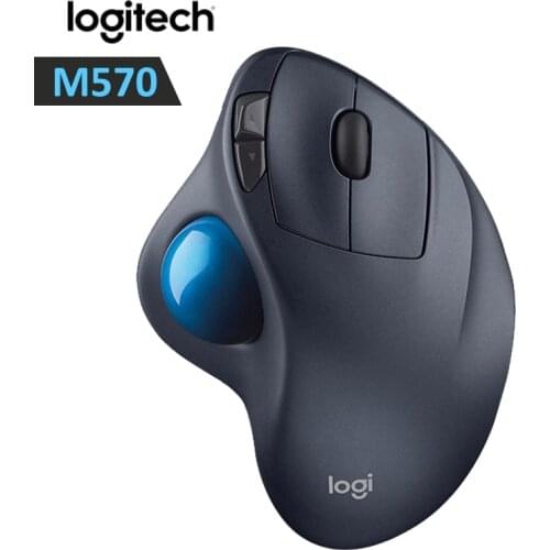 New Logitech M570 Wireless Mice Trackball Wireless Mouse Gaming Mice Super Powered