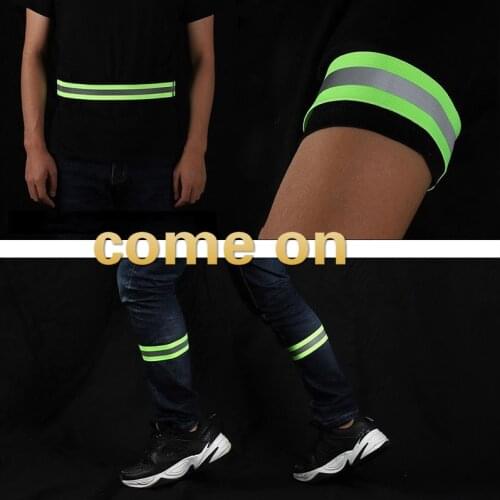 Newest Reflective Vest Elastic Strap Arm Wrist Band Emergence Warning Night Running Cycling Sports Safety Arm Band