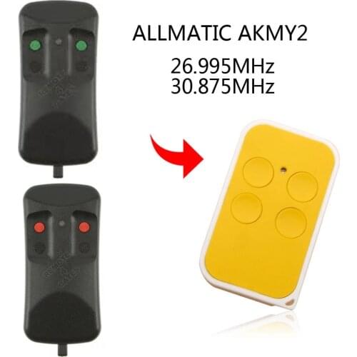 ALLMATIC AKMY2 26.995MHz 30.875MHz Remote Control ALLMATIC Low Frequency Gate Garage Door Control