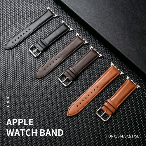 Leather Correa for Apple Watch Band 44mm 40mm for Apple Watch 6 Se 5 4 Strap for iWatch Series 3 2 1 38mm 42mm Accessories