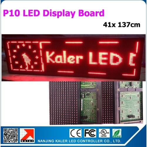 Led advertising board red color moving text p10 outoor led display board 41x 137cm red led sign