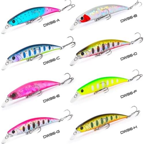 TSURINOYA 3PCS 8cm 12g Sinking Minnow Fishing Lure Large Trout Pike Rockfish Hard Bait Wobbler Crankbait Bass Jerkbait