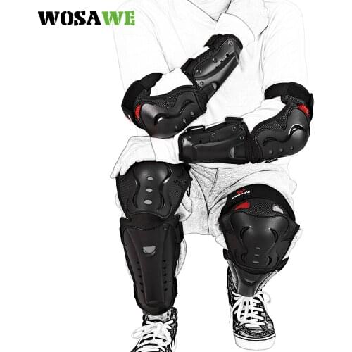 WOSAWE Cycling Knee Pad Elbow Pad Protector Riding Snowboard Skateboard Ski Roller Sports Protection Support MTB Kneepad Set