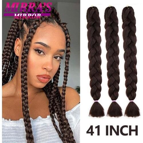 Mirra’s Mirror Super Long Jumbo Braid Hair 41 Inch Synthetic Braiding Hair Extensions for Braids 165g/piece Support Wholesale