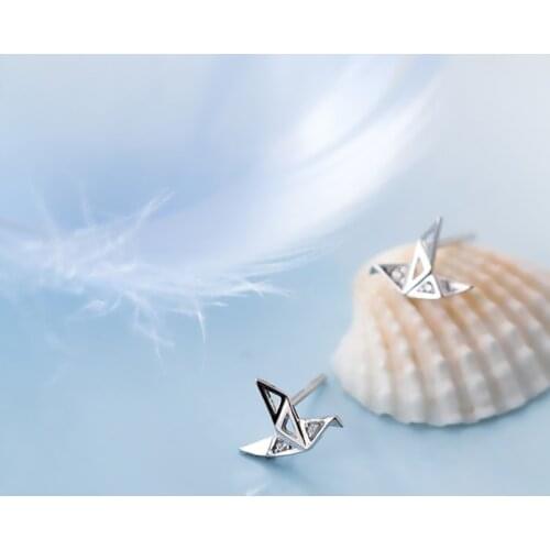 Women Jewelry Exquisite Workmanship Bird Shape Elegant And Romantic 925 Sterling Silver Temperament Fashionable Women Earrings