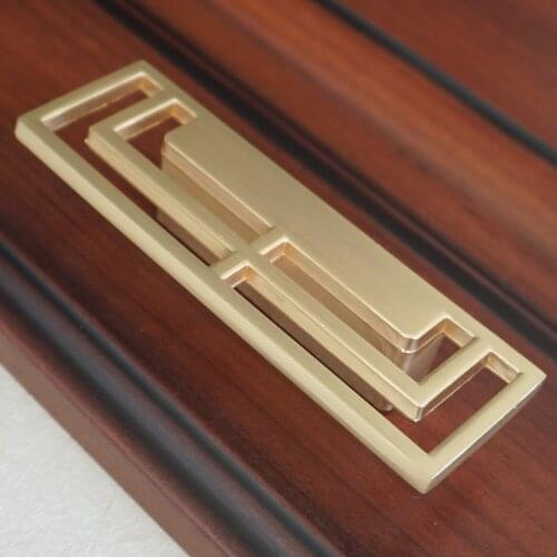 1.26" Zinc Alloy Door Handles Brass Wardrobe Handle Classical Style Furniture Handle Cloest Kitchen Cabinet Handle Hardware 32mm