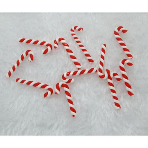 20Pcs Home Decoration Christmas Kawaii Resin Flatback Cabochons Scrapbooking Cute Clay Candy Craft DIY Accessories Buttons