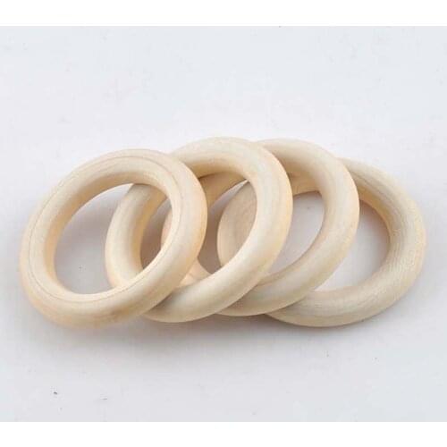 5pcs - Large Wooden Ring - 2.75 inch diameter (70mm) - Great for Jewelry, Teethers, Rings Toss Games and More free shipping