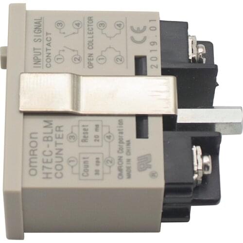 Non-Voltage 6 Digits Electronic LCD Display Screw Terminal Resettable Time Range Totalizing Counter H7EC-BLM 0-999999 hours