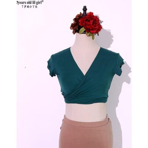 7years Old Lil Girl 2021 Belly Dance Top Lycra Cotton Sleeveless Wrap Tribal Costume GGG06