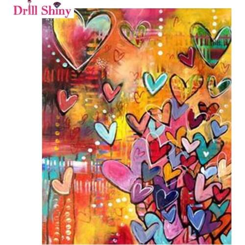 Diy Diamond Painting Cross Stitch Diamond Mosaic 5D Sets Full Diamond Embroidery Handmade Needlework Love Heart