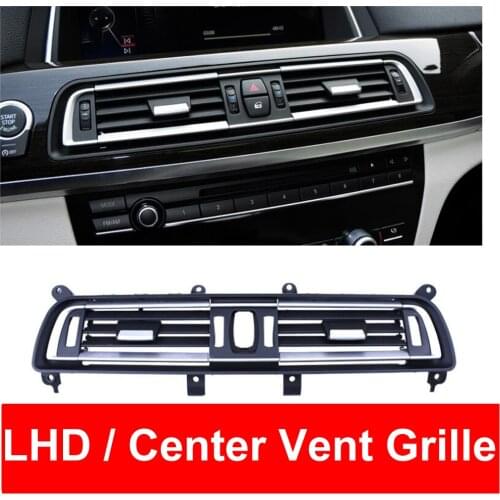 LHD ABS Car Centre Middle Wind Air Conditioning AC Vent Grill Outlet Panel Chrome Plate For BMW 7 series F01 F02 730 735 740