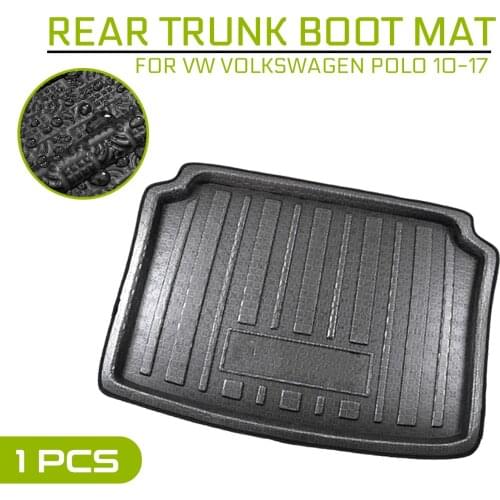 Car Floor Mat Carpet Rear Trunk Anti-mud Cover For VW Volkswagen Polo 2010-2017