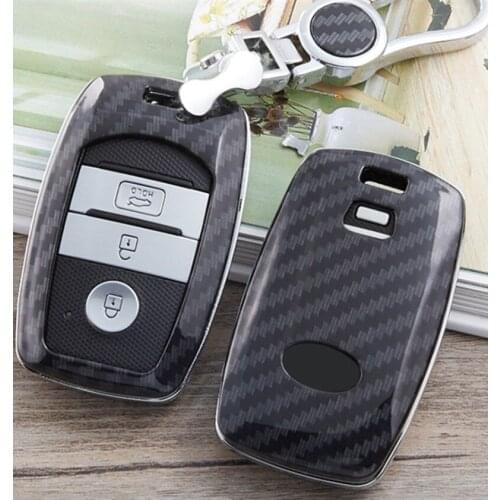 Carbon Fiber Abs Car Key Cover Case For Kia Ceed Rio Sportage R K3 K4 K5 Ceed Sorento Cerato Optima 2015 2016 2017 2018 Key Case
