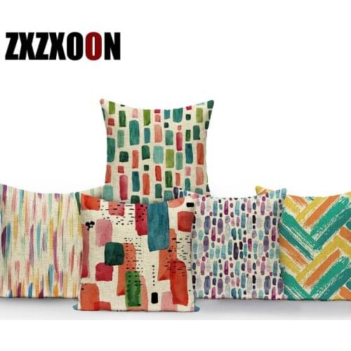 Decorative Throw Pillows Case 3d Geometric Simple Abstract Geometry Polyester Pillow Cushion Cover for Living Room Decoration