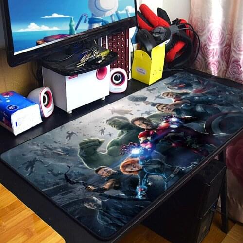 Disney Marvel Avengers Spider-Man Iron Man Captain America Waterproof Thicken Oversized Mouse Pad Keyboard Pad Soft Pad