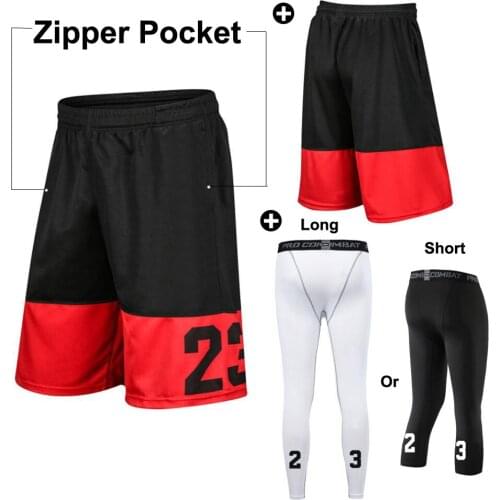 Men Basketball Short Suits Running Sports Jogger Jogging tights Male Basketball Shorts Youth Exercise Fitness Sport Shorts Sets
